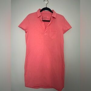 Frank & Eileen Lauren Heritage Dress Coral Raw Hem  100% Cotton Women’s Large